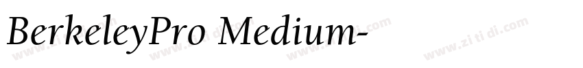 BerkeleyPro Medium字体转换